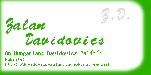 zalan davidovics business card